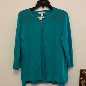 Coldwater Creek Turquoise Button Down Shirt s Shirt description for size details